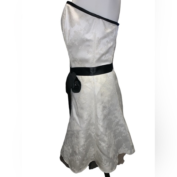 Vintage Jessica McClintock for Gunne Sax ruffle dress size 9 white black - Picture 4 of 15